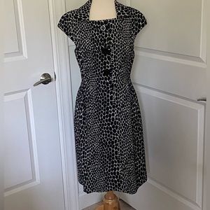 Black and white zebra print Carlisle dress, size 6.